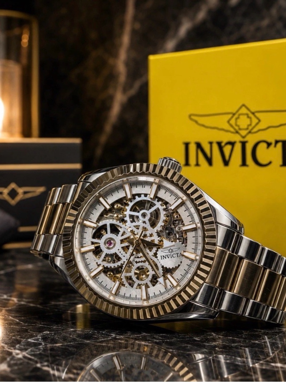 Invicta 69753 Objet D Art Glyph Automatic Men's Watch w/ Skeleton Dial - 43mm,
